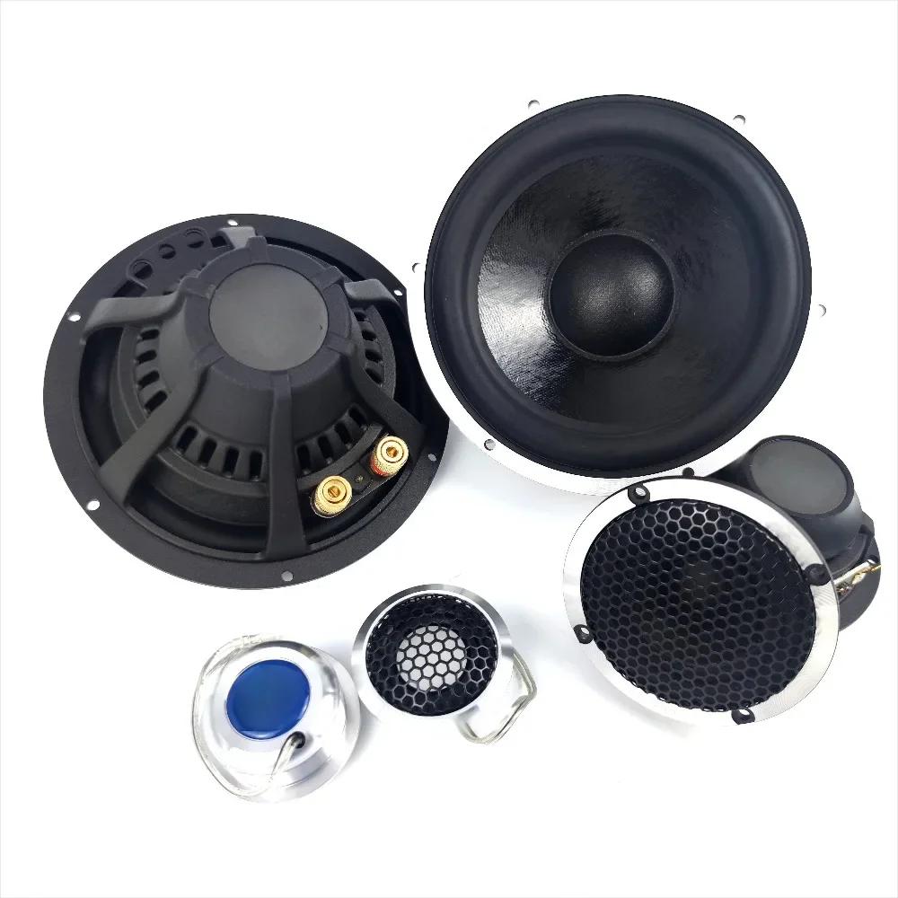 Système audio professionnel pour voiture 92DB 6.5 de haute qualité, haut-parleur 3 voies pour porte de voiture en fer avec composants à haute efficacité