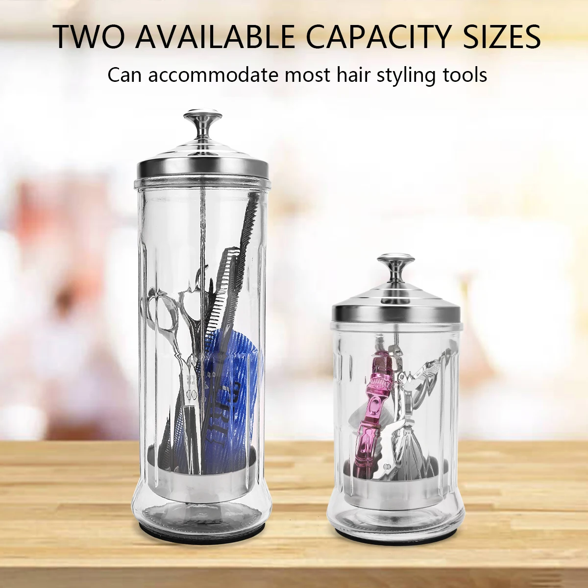 Beauty Manicurist Stainless Steel Filter Clean Sterilization Container Barber Tools Disinfection Jar Beauty Hair Salon Supplies