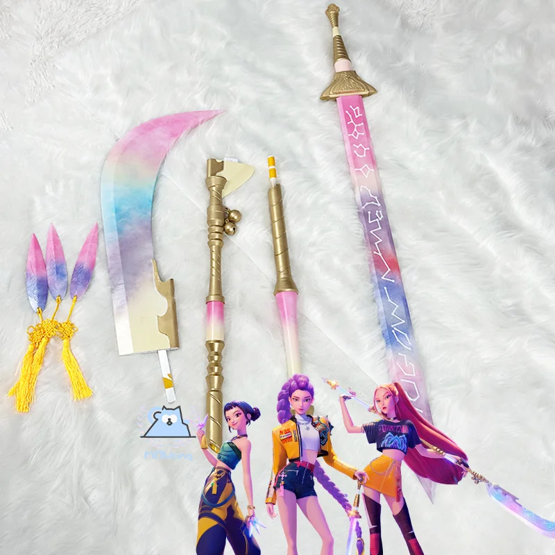 

Cartoon KPop Demon Hunters Rumi Cosplay Prop HUNTR/X Mira Zoey Cosplay Prop Dart Rapier Prop For Hallowmas Party Adult Women Men