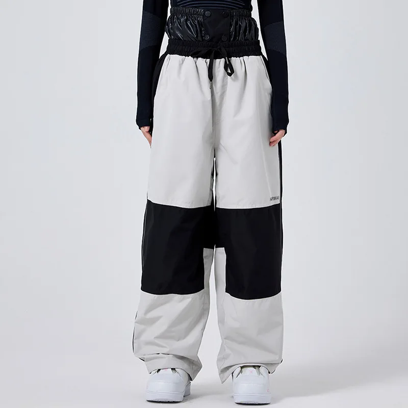 Sport all'aria aperta 2025 nuovi pantaloni da sci pantaloni da sci da donna snowboard antivento impermeabile inverno caldo pantaloni da neve da uomo larghi