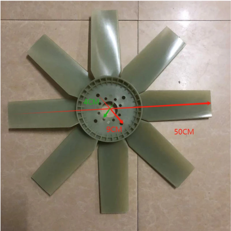 1604585400  8 Leaves 4 Holes Fan Blade For XAS 38 78 88 97 Excavator Engine Parts