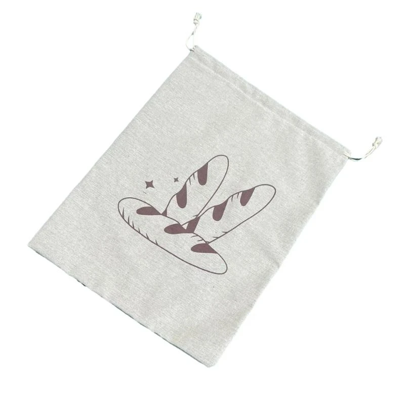 

Stylish Linen Drawstring Bag for Bread and Fruits Convenient Bread Storage Bags