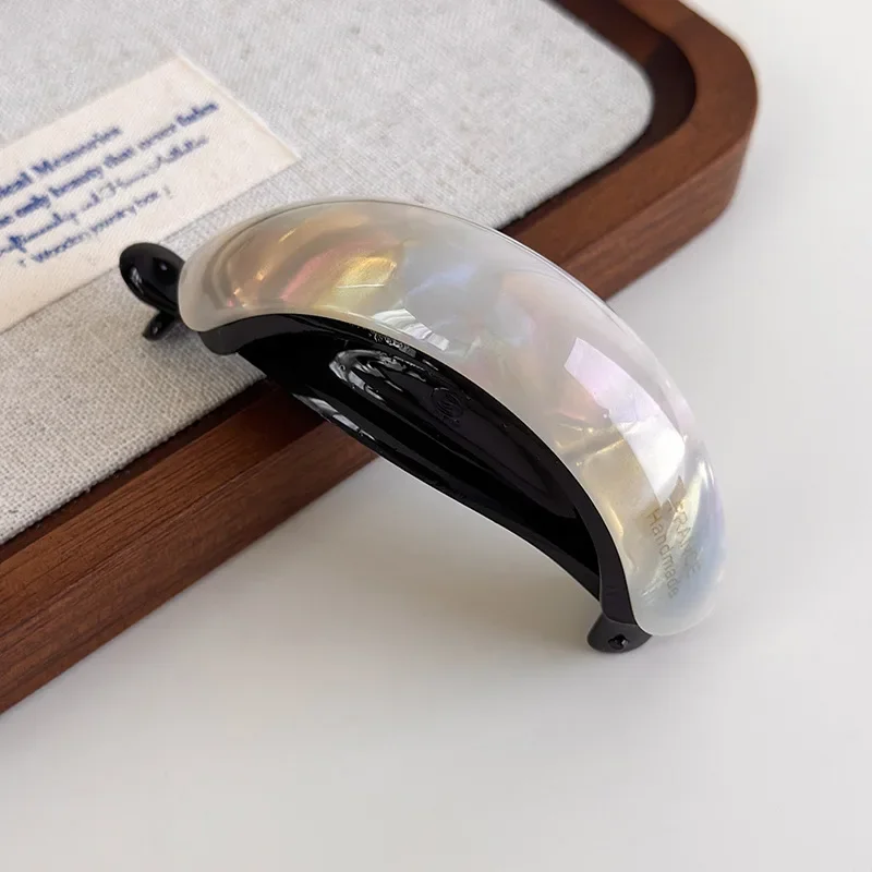 Simple Temperament Retro Acetate Twist Hair Barrettes High Ponytail Buckle Hair Clips Women Daily Hairpins