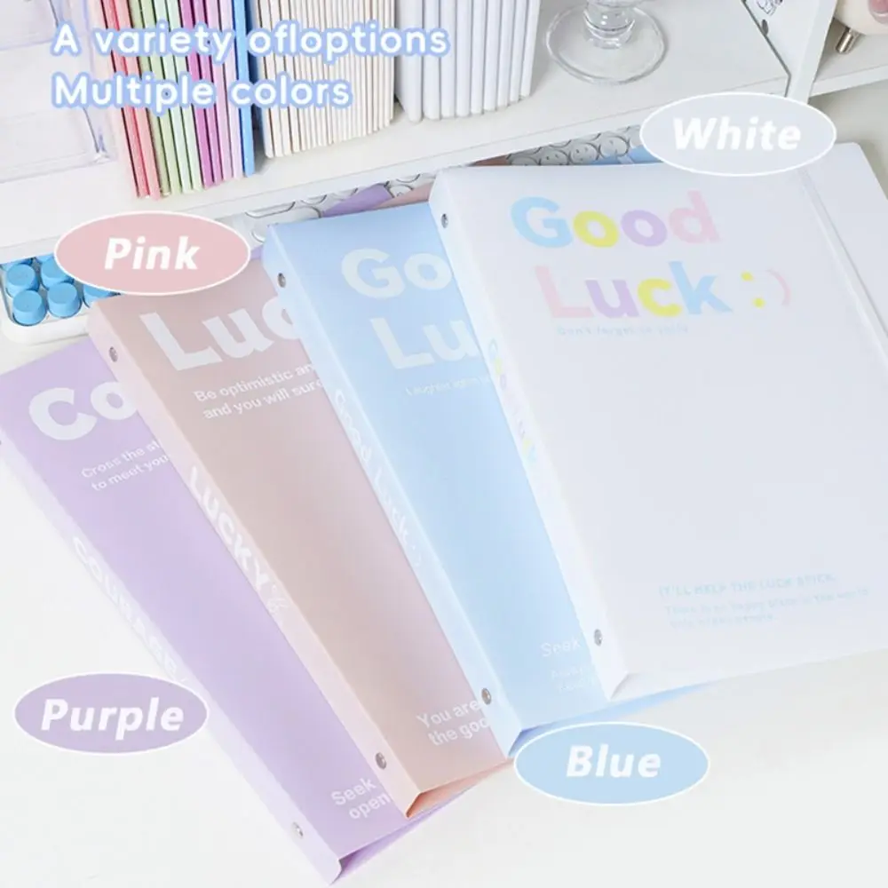 

Loose Leaf A4 File Folder Transparent Students Stationery Data Book Detachable Exam Paper Storage Bag Back To School Gift