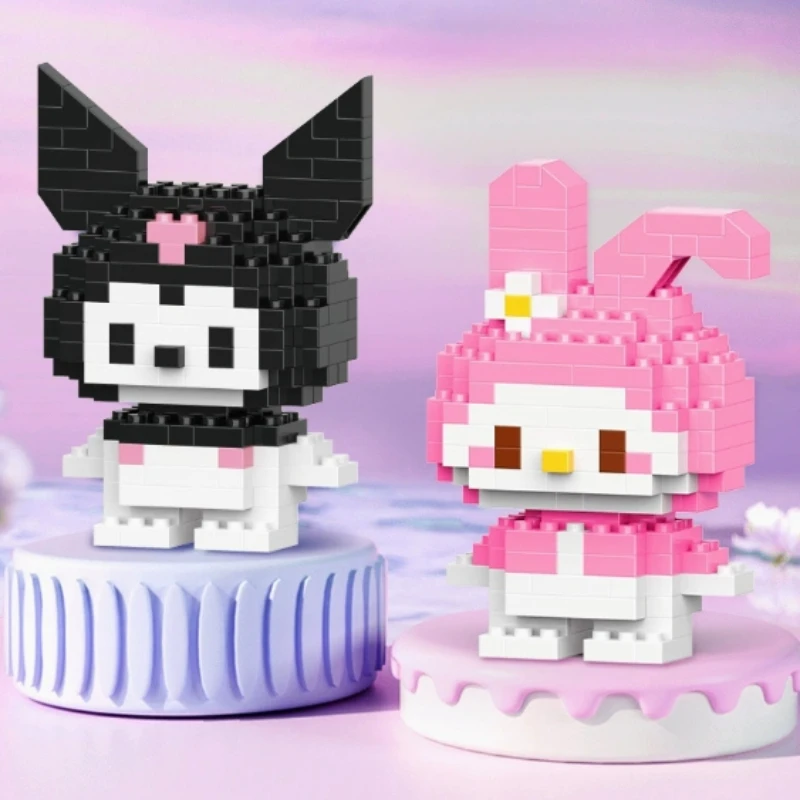 

Sanrio Kurumi Melady Toys Building Blocks Sanrio Kuromi lega Anime Cartoon Character Model Building Blocks Toy for children Gift
