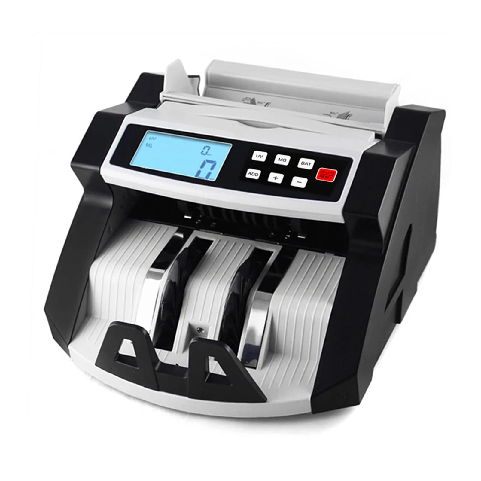 Automatic Multi-Currency Cash Banknote Money Bill Counter Counting Machine LCD Display with UV MG Counterfeit Detector for EURO