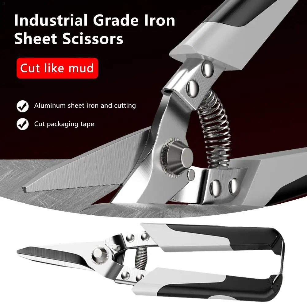 Professional Industrial Shears:Stainless Steel Scissors Tin Snips for Metal Sheet & PVC Pipe Cutting