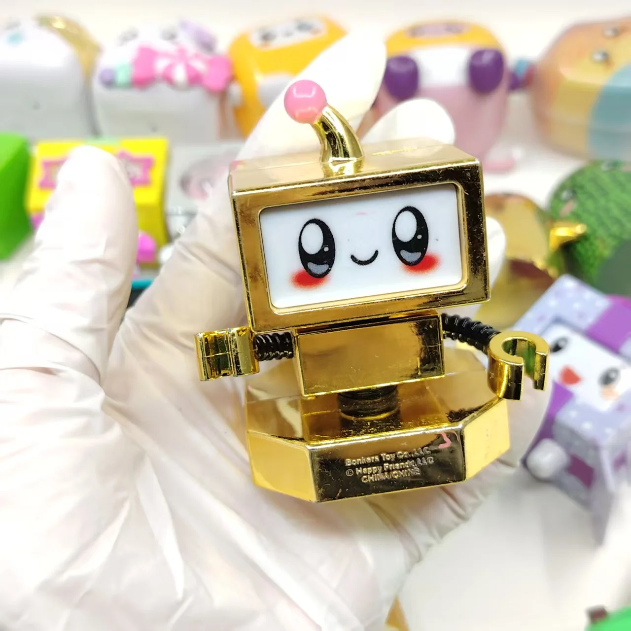 1 قطعة Lankybox الأصلي الشكل 6-8 سنتيمتر مجموعة جميلة أرقام اللعب نادر الذهب روبوت الاطفال الفتيات أفضل هدايا عيد الميلاد