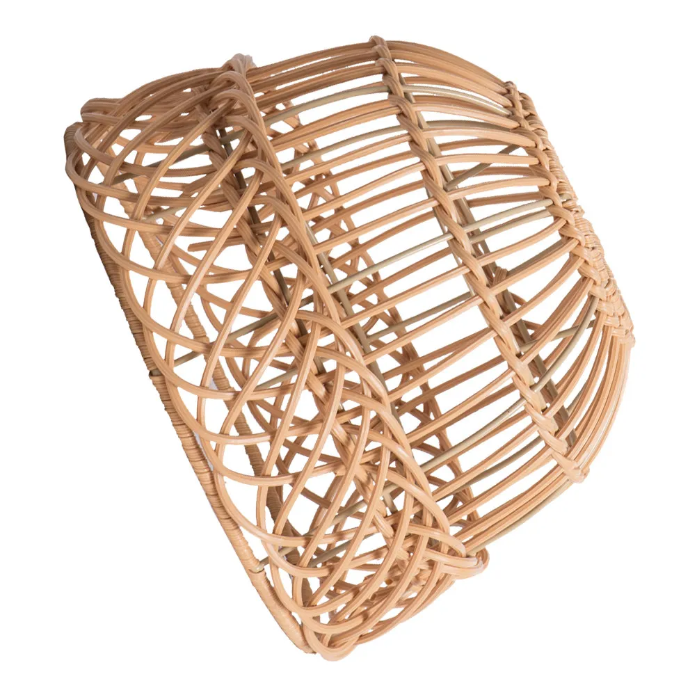 Imitation Rattan Woven Lampshade Small Size Rustic Pendant Lamp Shade for Ceiling Light Chandelier Replacement Cover