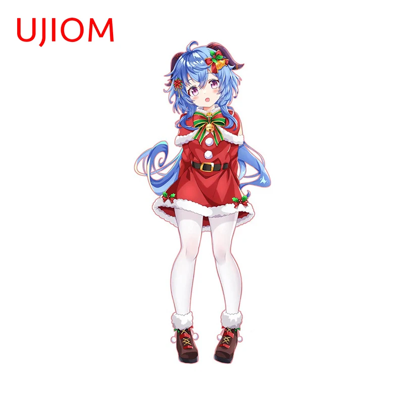 UJIOM 13cm × 5.5cm Christmas Loli Ganyu Cute Wall Stickers Personal Festival Anime Wallpapers Decals Amusing Living Room Decor