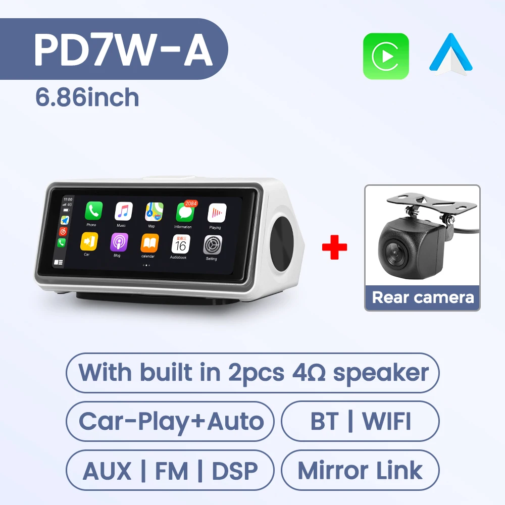 MEKEDE 6.86-inch Universele Autoradio Draadloze Carplay Android Auto MP5 Speler Multimedia Recorder FM AUX DSP BT