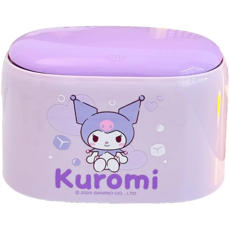 Cute Sanrio Small Desktop Wastebasket Cinnamoroll Kuromi Hello Kitty Kawaii Cartoon Anime Office Bedroom Holiday Gifts Fashion view 4