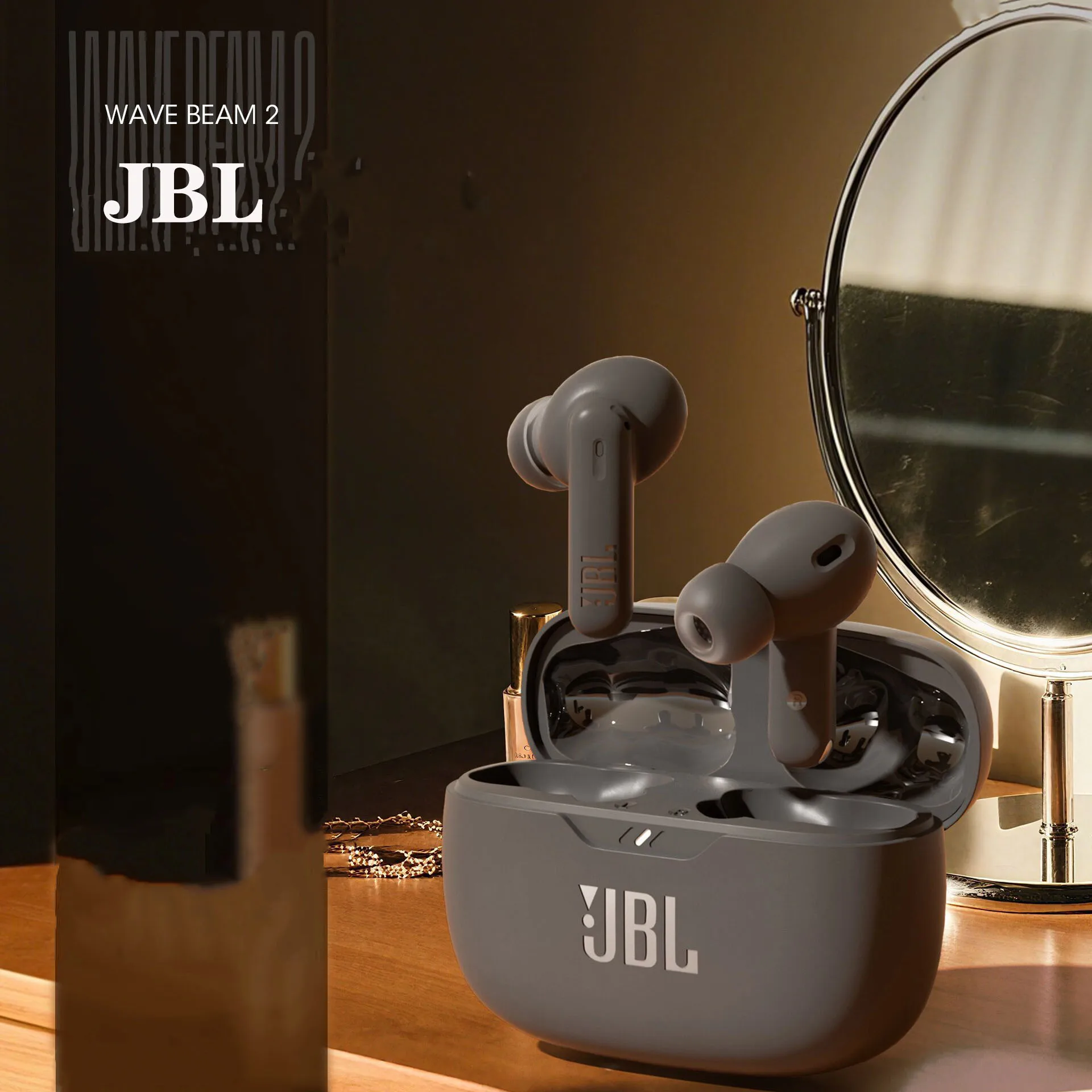 JBL WAVE BEAM 2 سماعة لاسلكية تعمل بالبلوتوث سماعة شبه داخل الأذن للحد من الضوضاء سماعات رياضية مقاومة للماء ملحقات الصوت المحمولة