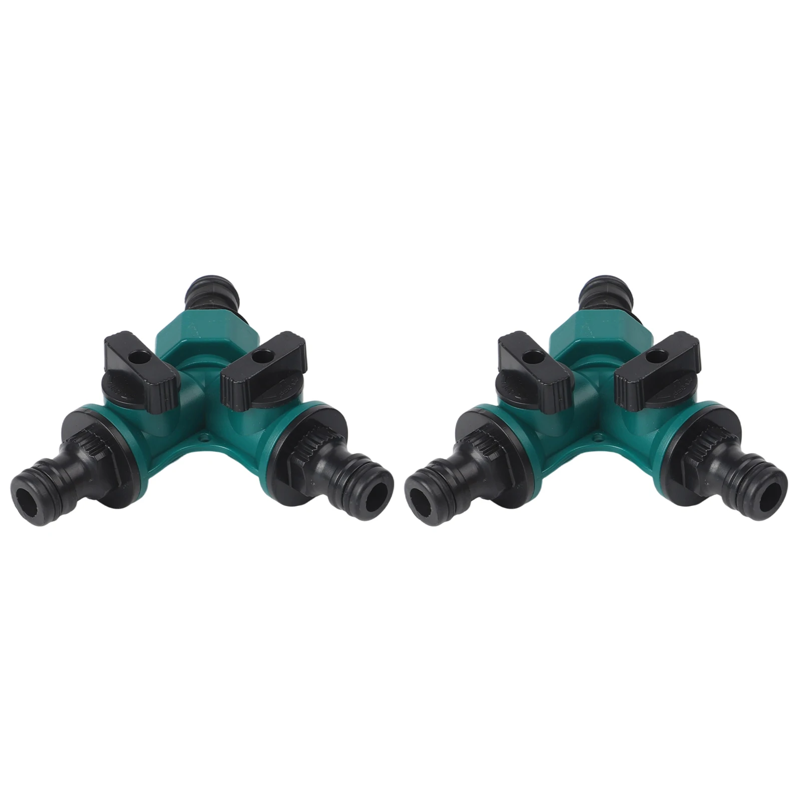 Dual Hose Connector 2 Way Distributor Valve Garden Watering Convenient Shut-off Feature Hose Connector For Gardening