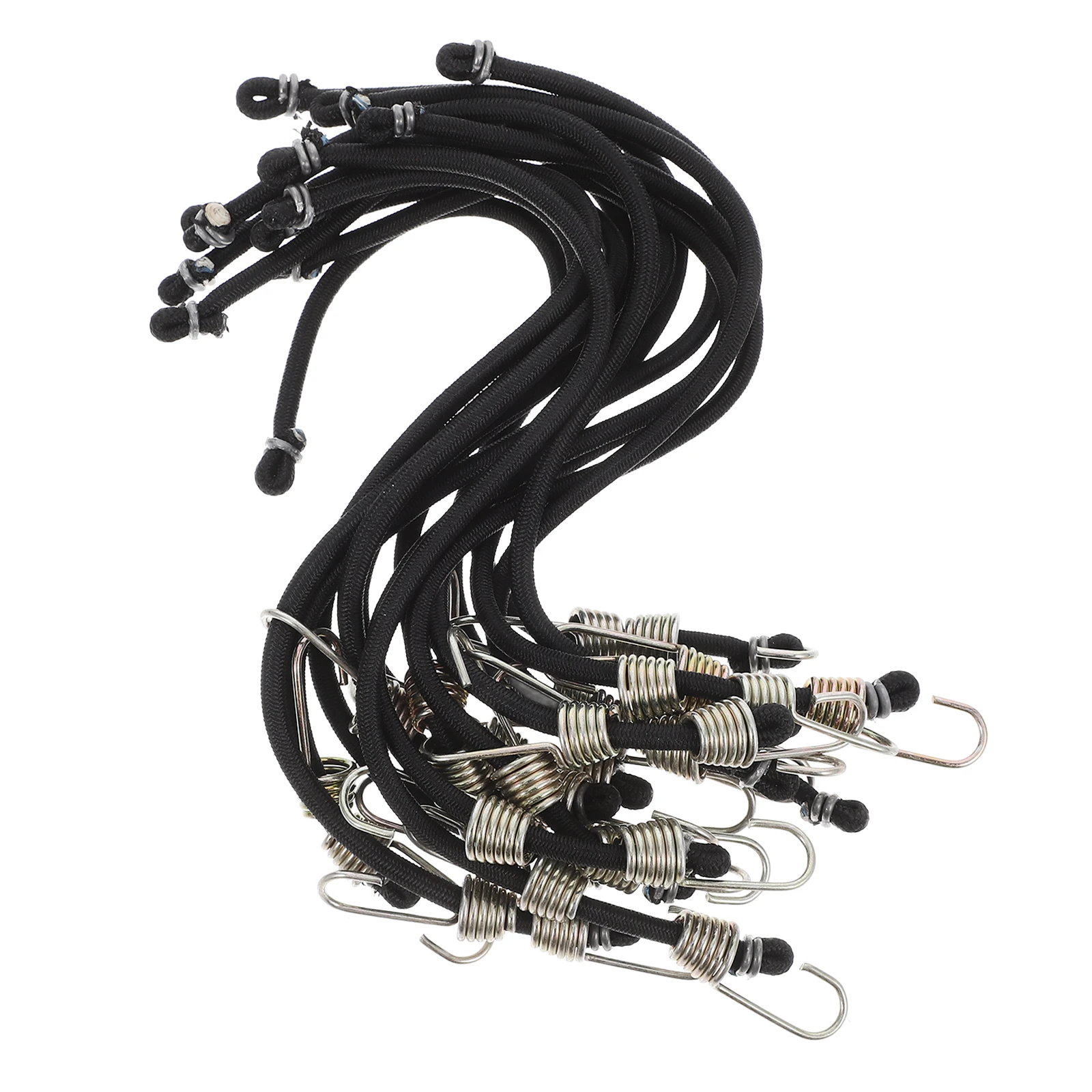 

15pcs Luggage Rope Bungee Hooks Adjustable Cords Mini Elastic Straps Durable Rubber Bands Heavy Duty Travel Outdoor 4mm