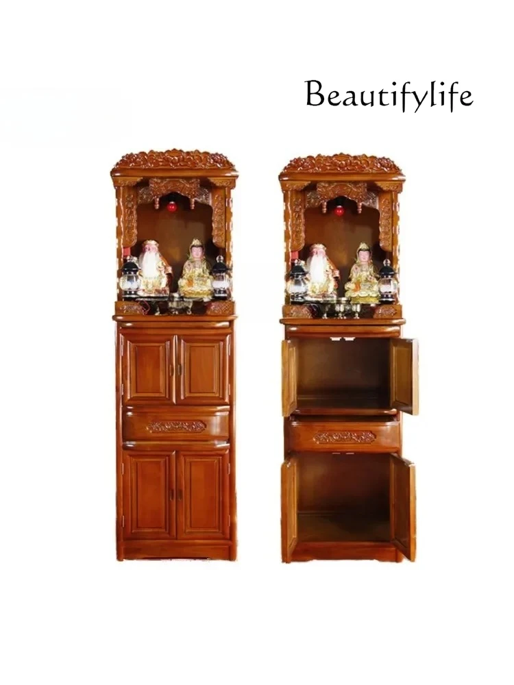 

x1Solid Wood Altar Buddha Shrine Buddha Cabinet God of Wealth for Buddha Cabinet Son Altar a Long Narrow Table furniture