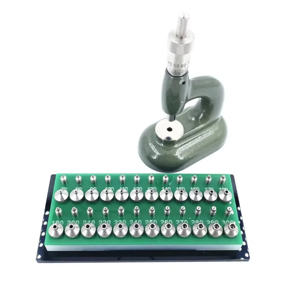 Watch Repair Tool Watch Press Set Watch Back Case Closer Watchmaker Jewelling Tool Aluminum Alloy Green With 48Pcs Dies