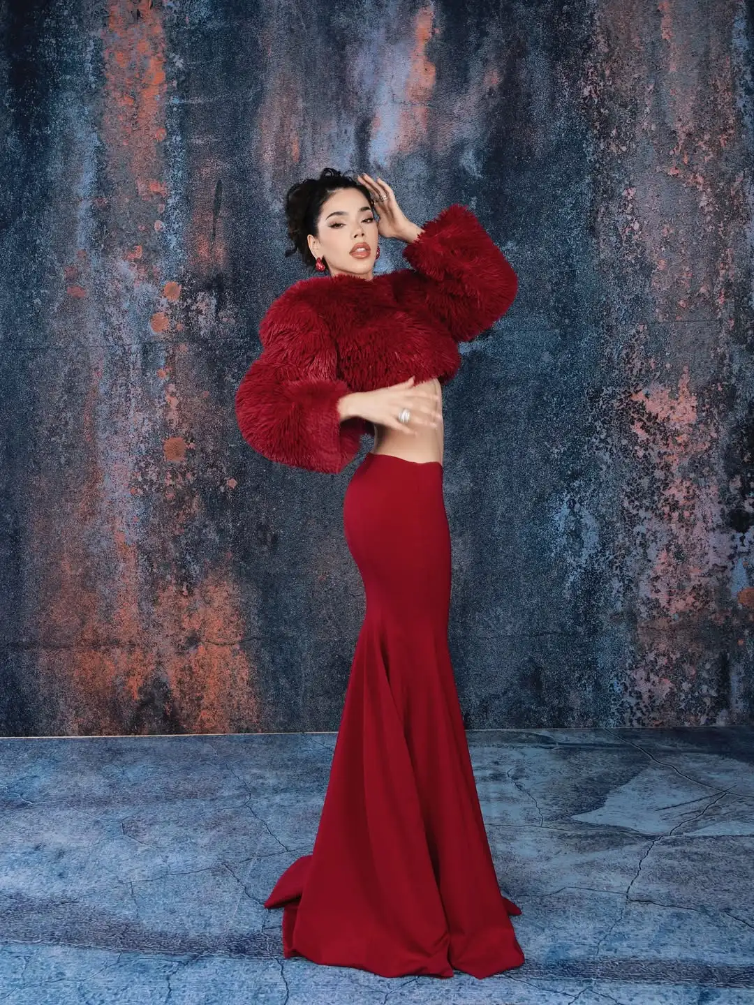 Elegant Burgundy Floor‑Length Bodycon Skirt, High Waist, Smooth Stretch Fabric, Flattering Silhouette High Waist, Party, Formal