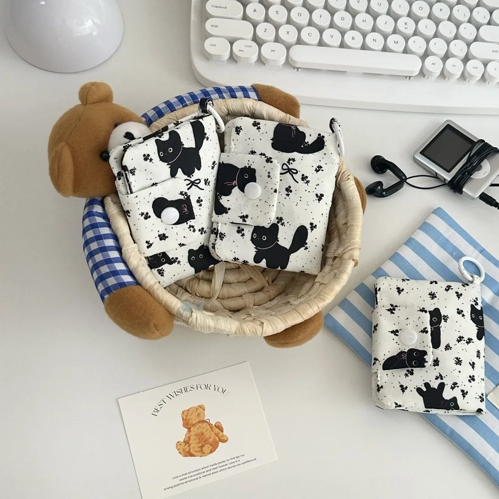 กระเป๋าใส่เหรียญดีไซน์น่ารัก สไตล์เรียบง่าย หลายชั้น แฟชั่นเกาหลี ลายการ์ตูน พกพาสะดวก ขนาดเล็ก จุของได้เยอะ