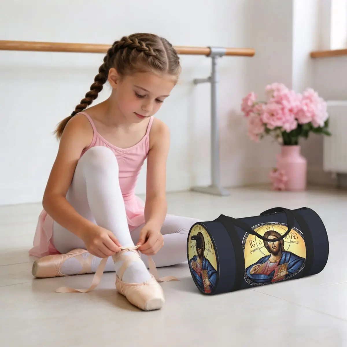 Christ Yeshua Jesus Christian Pantocrator Orthodox Icon Luggage Bag Large Capacity Duffle Tote Bag Handbags Gym Bags Fitness