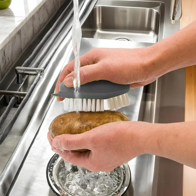 Potato Scrubber Brush Veggie Scrubber Multifunctional Soft Dish Brush Comfortable Kitchen Tools Potato Brush Scrubber For