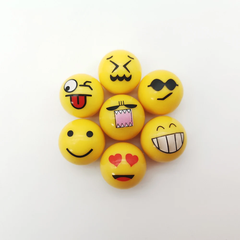 4pcs Anti Theft Car Moto Bike Wheel Tires Valves Caps Cute Funny Yellow Smile Face Ball Car Styling Tire Valve