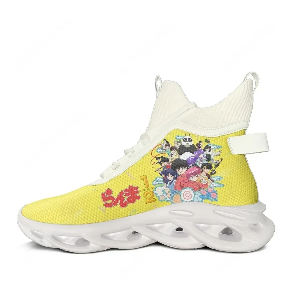 

Кроссовки Ranma High Top в стиле аниме и манги для мужчин, женщин и подростков, спортивная обувь для бега, кроссовки на шнуровке, сетчатая обувь, обувь на заказ