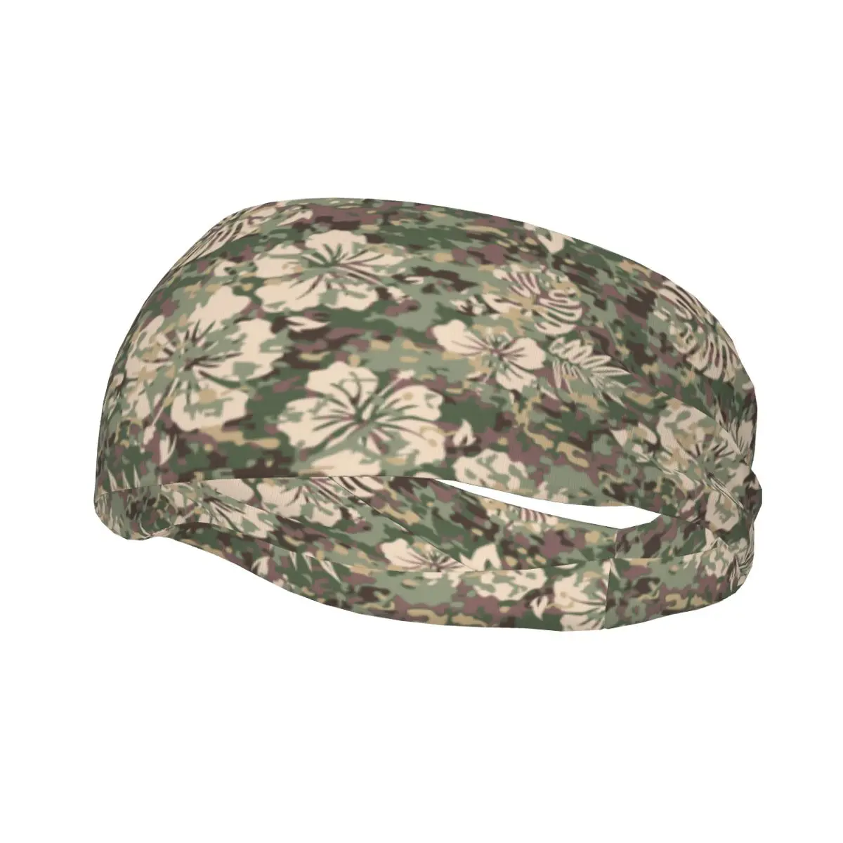 Sports Headband Elastic Sweatband Aloha Hawaiian Camouflage Pattern Yoga Running Basketball Decor Hair Band