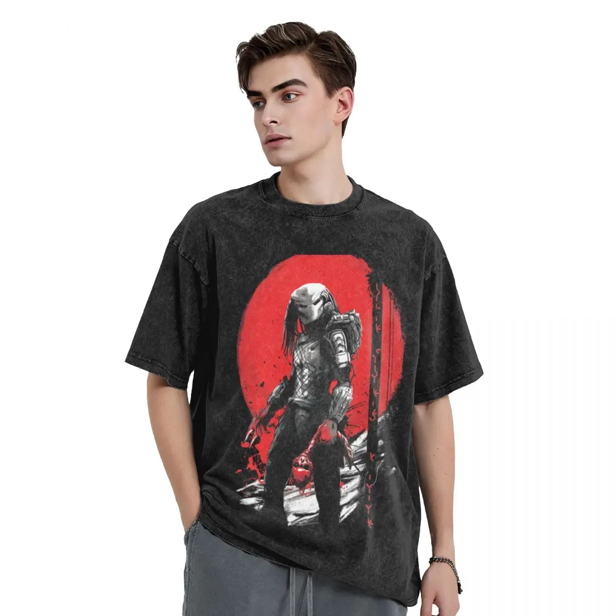 Hunter's Moon- Predator T-Shirt summer top vintage graphic tee mens graphic t-shirts