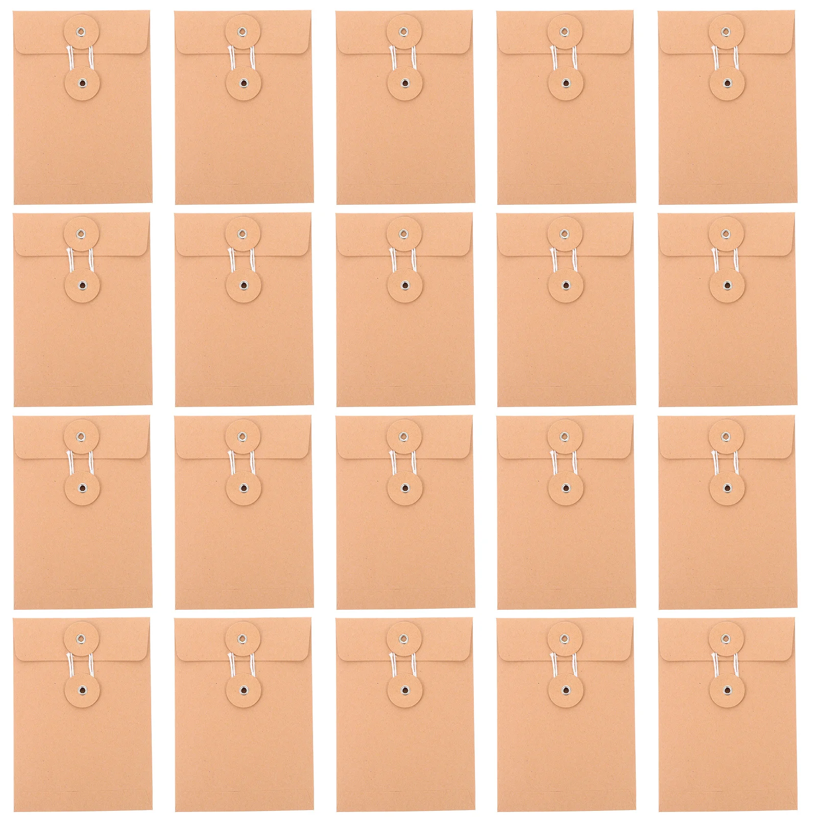 25 Pcs Profile Photo Bag Paper Document Pouch Pocket Storage String Filing Envelope Kraft Holder Office Accessory