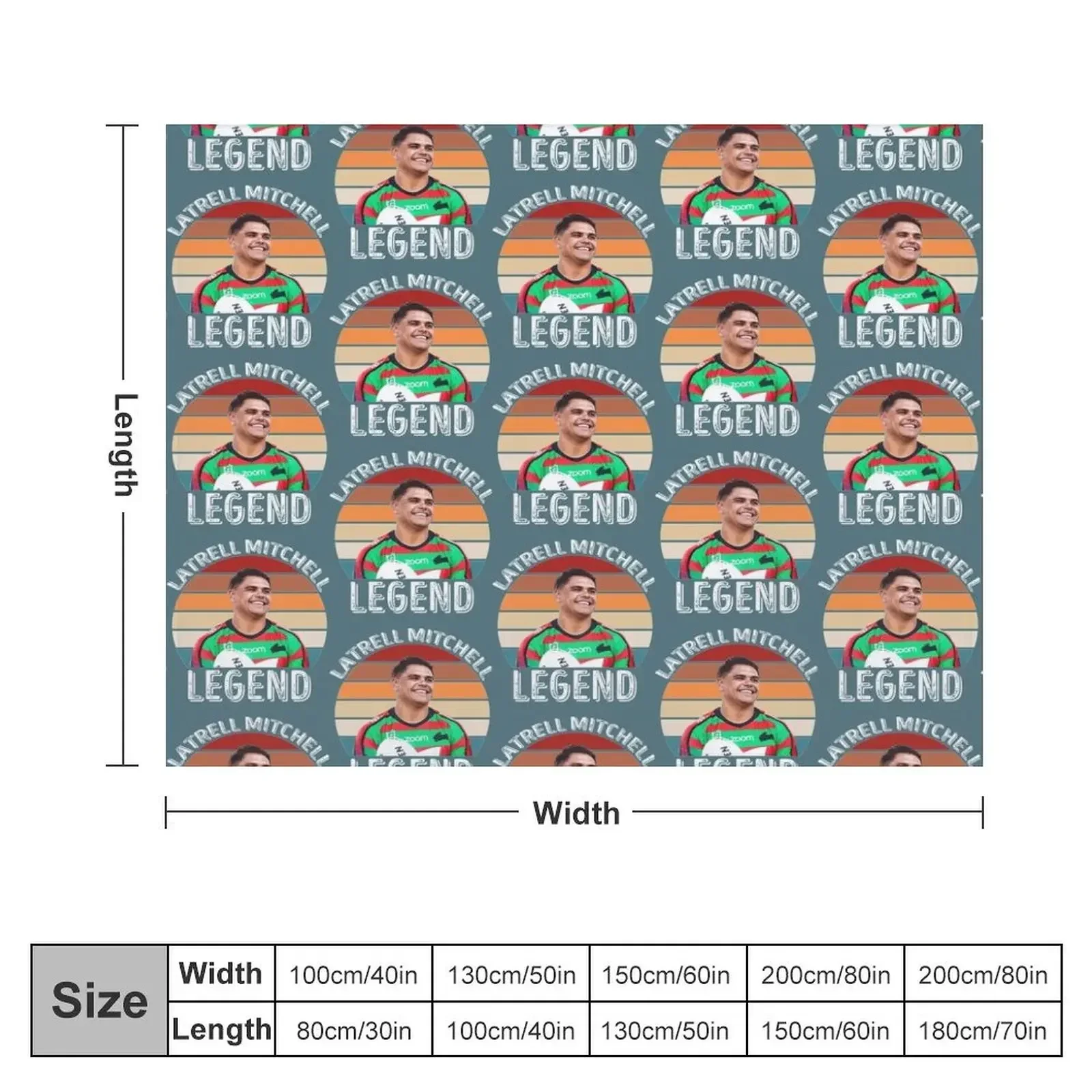 Latrell Mitchell Rabbitohs Throw Blanket Luxury St warm for winter Furrys Bed covers Blankets