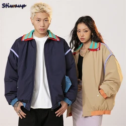 Women's Padded Y2k Bomber Jacket Double Collar Korean Fashion Men's Lightweight Puffer Men Padded Jackets Warm Clothes for Women