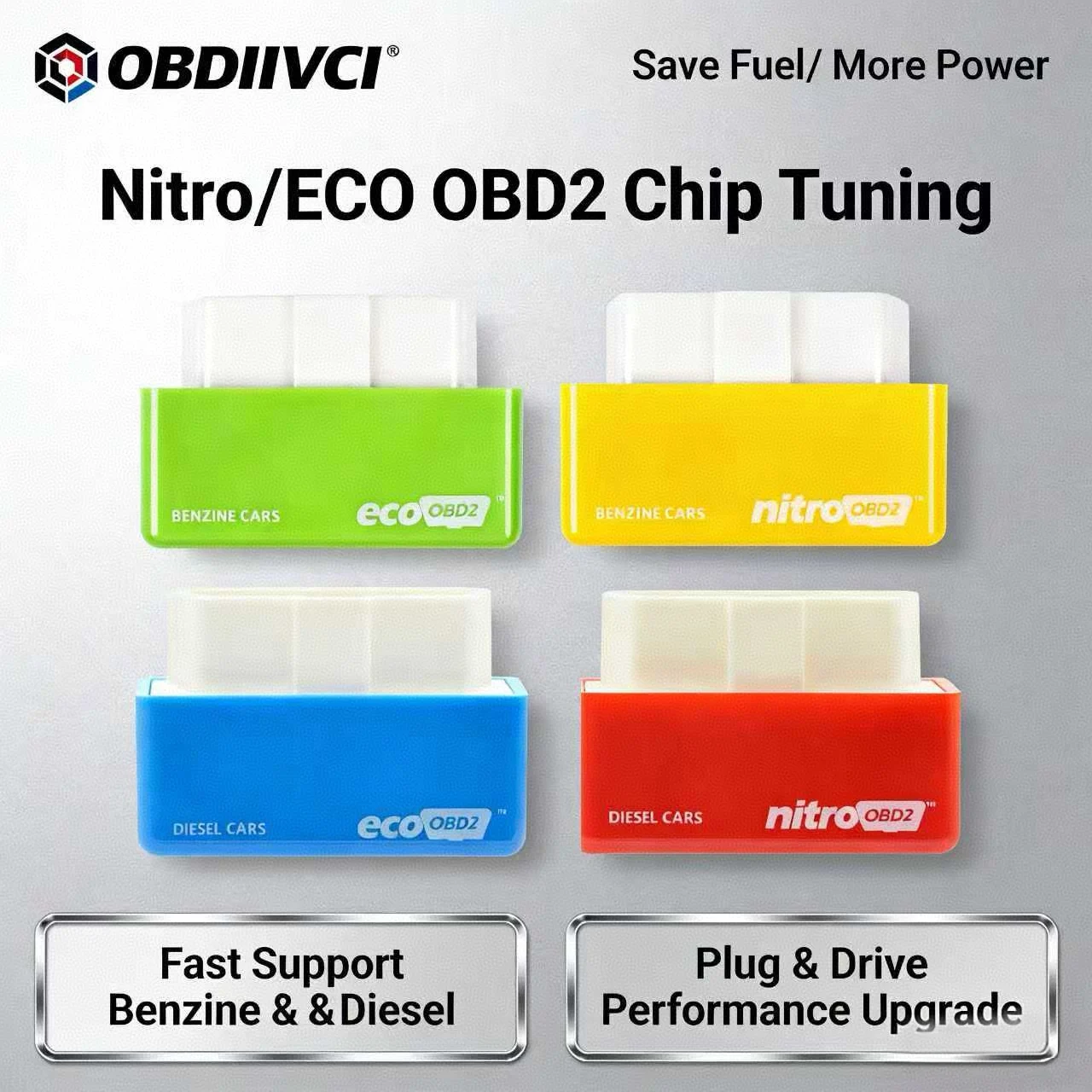 

Высококачественный чип-тюнинг-бокс EcoOBD2/Nitro OBD2 для экономии топлива (бензин/дизель) и снижения выбросов.