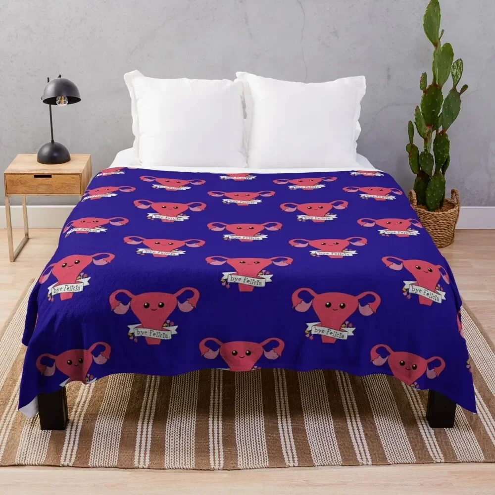 

Bye Felicia Uterus Throw Blanket Furry Plaid manga Blankets