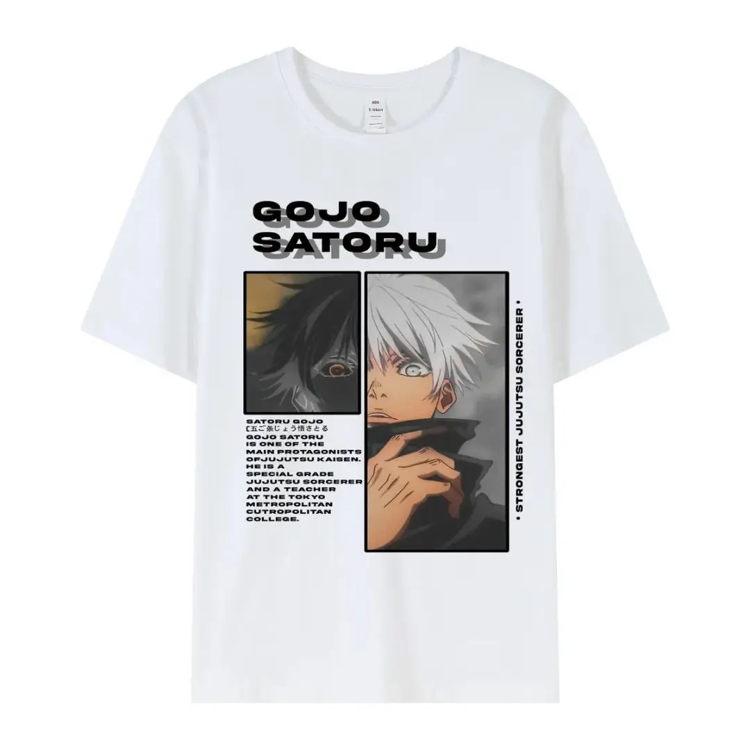 Spell Return Peripheral Gojo Satoru Field Expansion Infinite Space Short Sleeve T-shirt Clothes Trend anime cartoon Half Sleeve