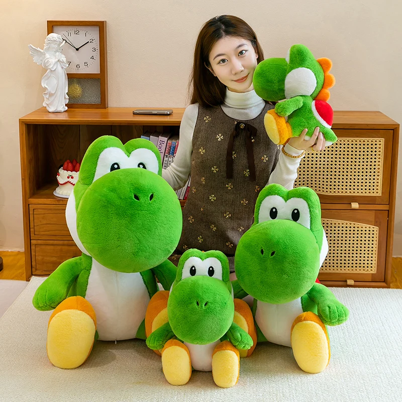 

New Large Size 30/70cm Green Dinosaur Plush Toy - Adorable Yoshi Style Stuffed Toy, Perfect Cuddly Birthday Gift & Decor