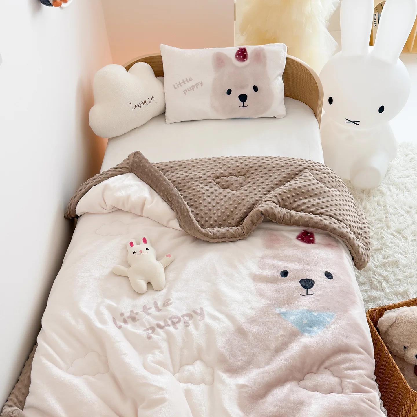 Double Sided Milk Velvet Bean  - đánh giá và giá Baby Nursery Bedding