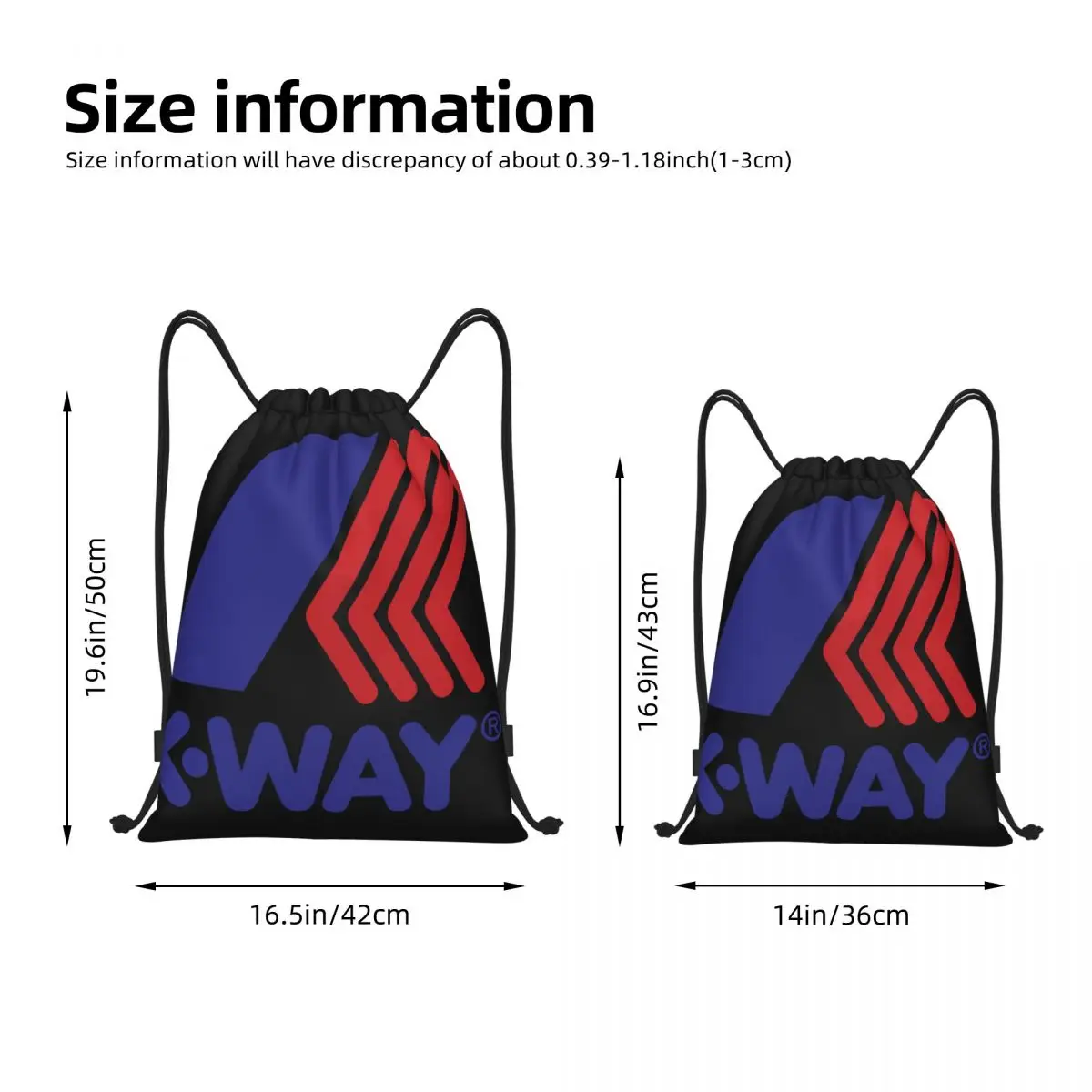 K-way-bolsa deportiva multifunción para viaje, bolso portátil con cordón para libros