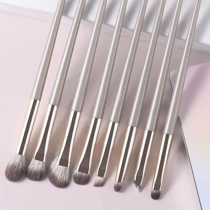 Hochwertiges 8-teiliges Augen-Make-up-Pinsel-Set Detail-Lidschattenpinsel Ultra-Weiche Make-up-Pinsel für Lidschatten und Eyeliner