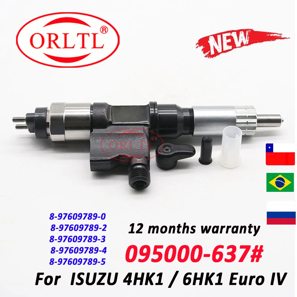 ORLTL New 095000-6374 095000-6375 Fuel Nozzle 095000-6376 Auto DIESEL Injector 8976097892 for ISUZU 4HK1 6HK1 Euro IV