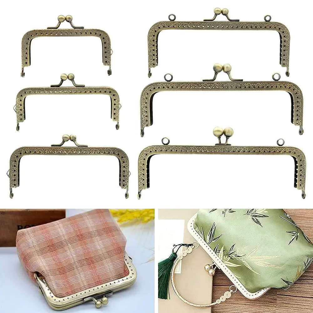 Purse Clasp Frame Bag Kiss Clasp Lock Metal Purse Frame for DIY Craft Purse Bag Making