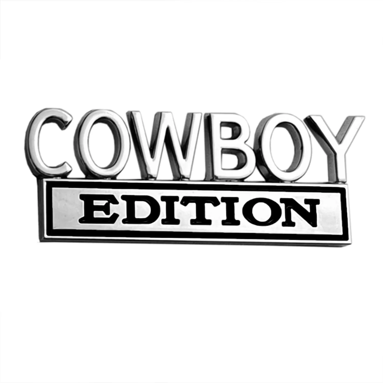 Cowboy Edition Emblem Cowboy Edition Badge Cowboy Edition Decal Cowboy Edition Sticker Metal Chrome