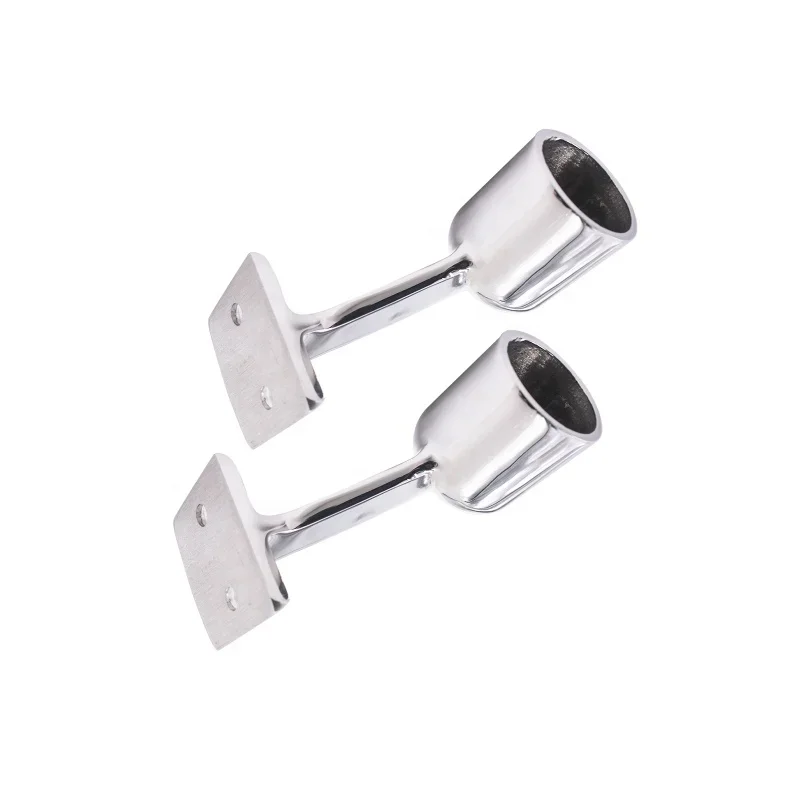 22mm 25mm SS316 Stainless Steel Boat Stanchion Long neck rear bracket marine yacht bracket fittings Base flagpole bracket