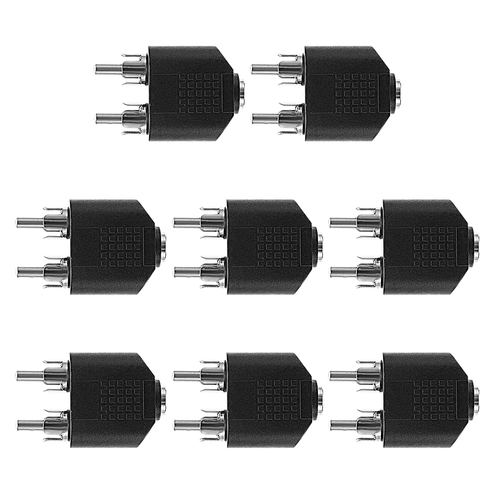 

8Pcs 3.5mm to Audio Splitter Connector High Conductivity Gold Plated Metal Adapter for Sound Card Output Splitter Adapter