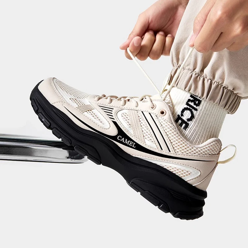 GOLDEN CAMEL 스포츠 신발 메쉬 통기성 운동화 두꺼운 바닥 도시 편안한 캐주얼 신발 남성용 2025 봄 신작