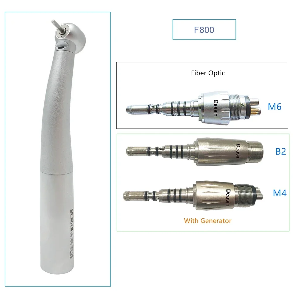 Den  tal High Speed F800 High Speed Push button Handpiece With k   v  Type Coupling 2/4/6 Holes Optic Fiber Quick Connector