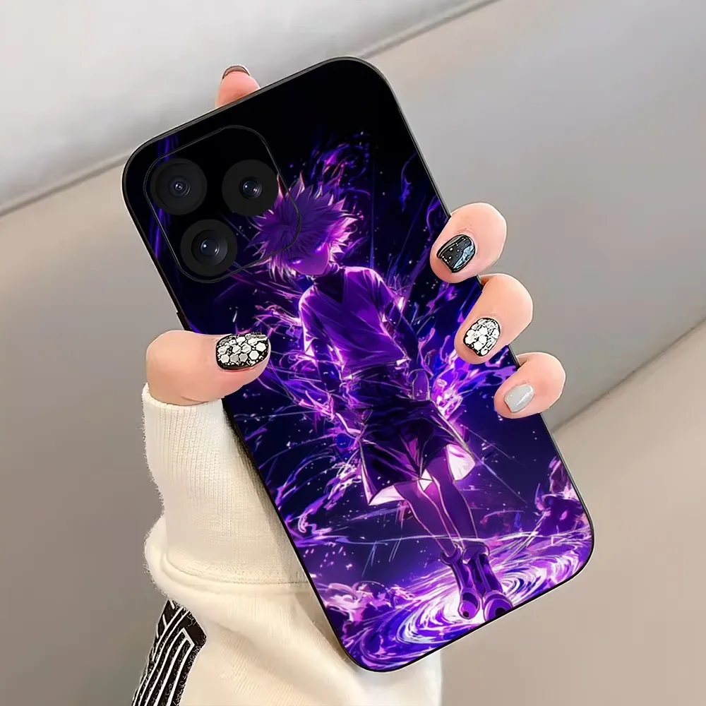 Anime hisoka caçador x caçadores caso de telefone para iphone 8 11 12 13 pro 14 15 mini x xr xs max plus escudo