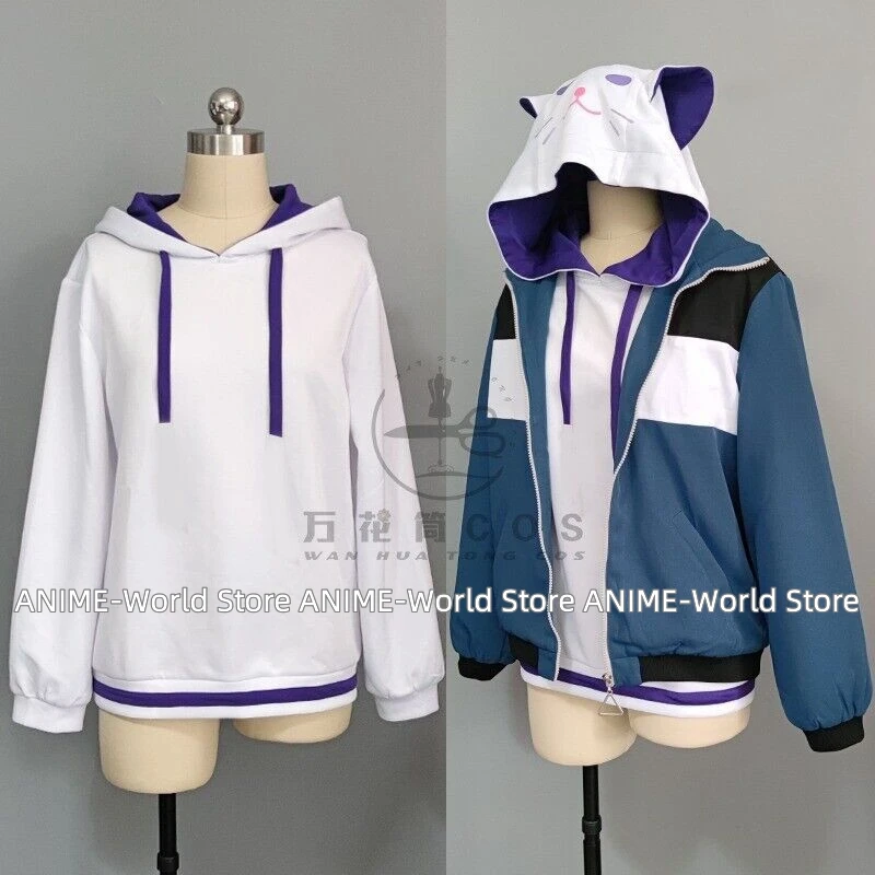 《Custom size》Anime NIJISANJI Vtuber Nagao Kei Ear Hat Hoodie Coat Jacket Cosplay Costume Suit