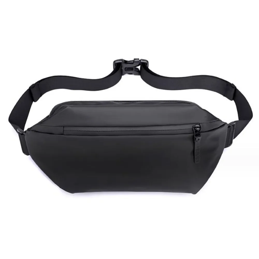 Bolso de cintura para hombre, bandolera de hombro informal para exteriores, multifuncional, impermeable, de viaje, para correr