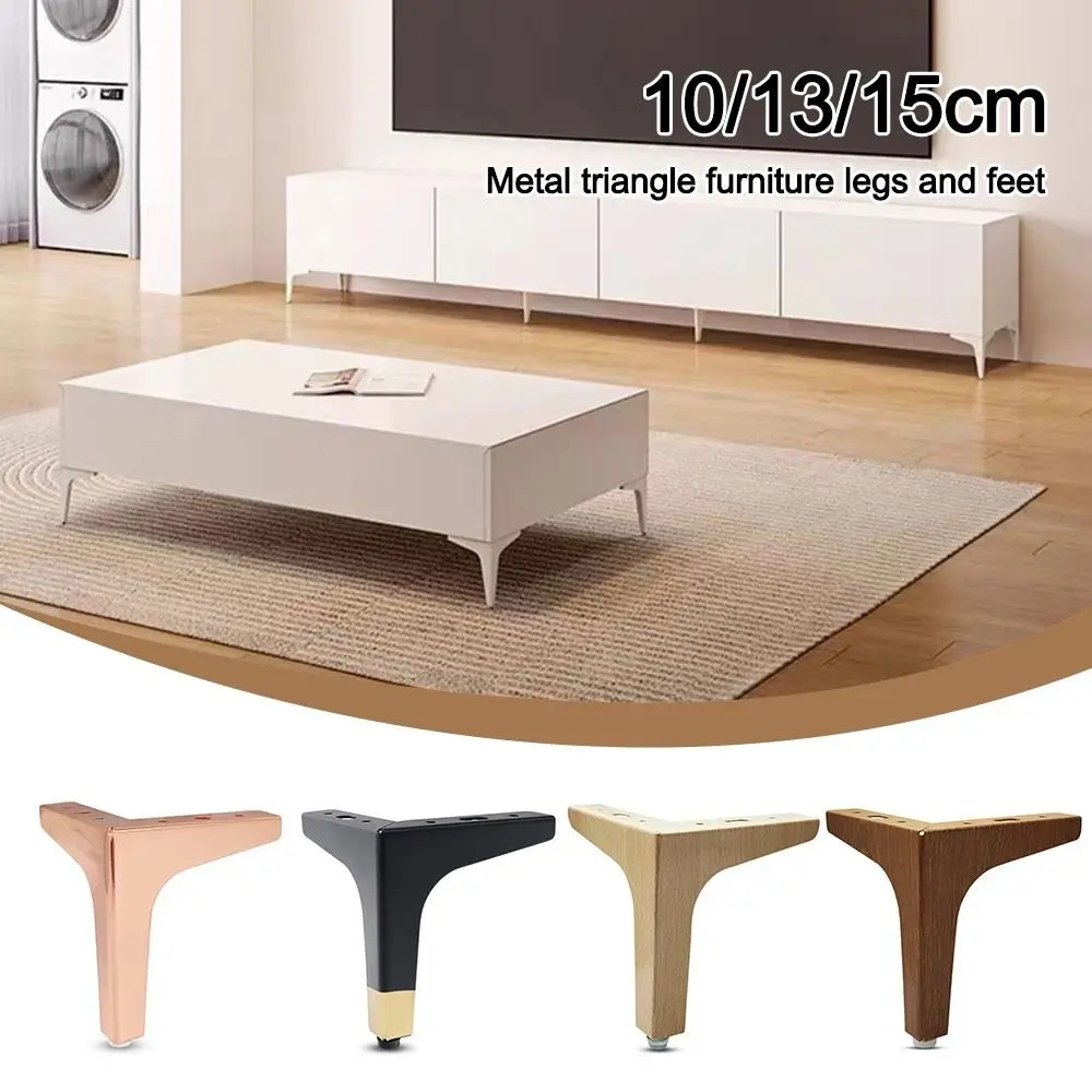 Metal Furniture Legs Replacement Wear-resistant Cabinet Legs Triangle Anti Scratch Cupboard Sofa Chair Feet